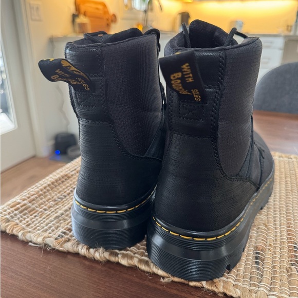 Dr Marten Combs Tech II Black Lace Up Combat Boots - Picture 3 of 3